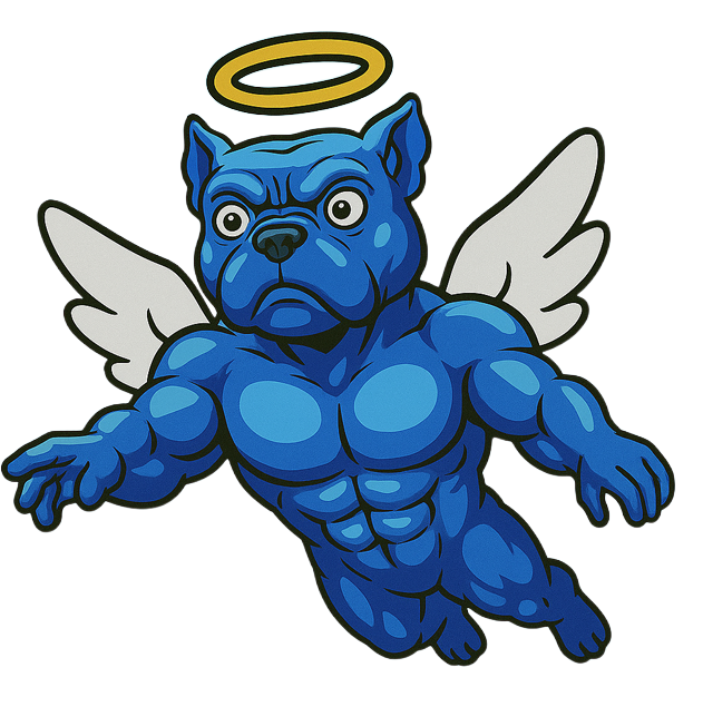 Blue dog angel